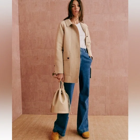 SÉZANE Gabano Coat in Beige sz 40 (US 8) NWT - Picture 9 of 16